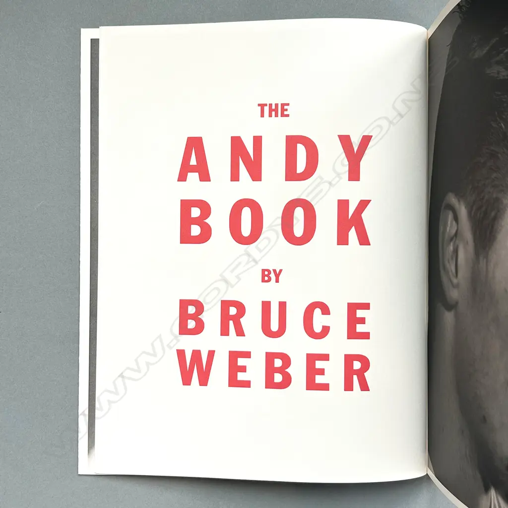 BRUCE WEBER: THE ANDY BOOK Image 1++